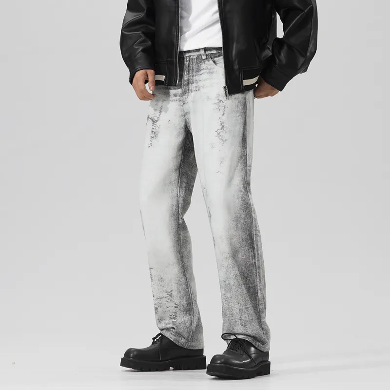 Jeep Jeans Unisex Gray White-3