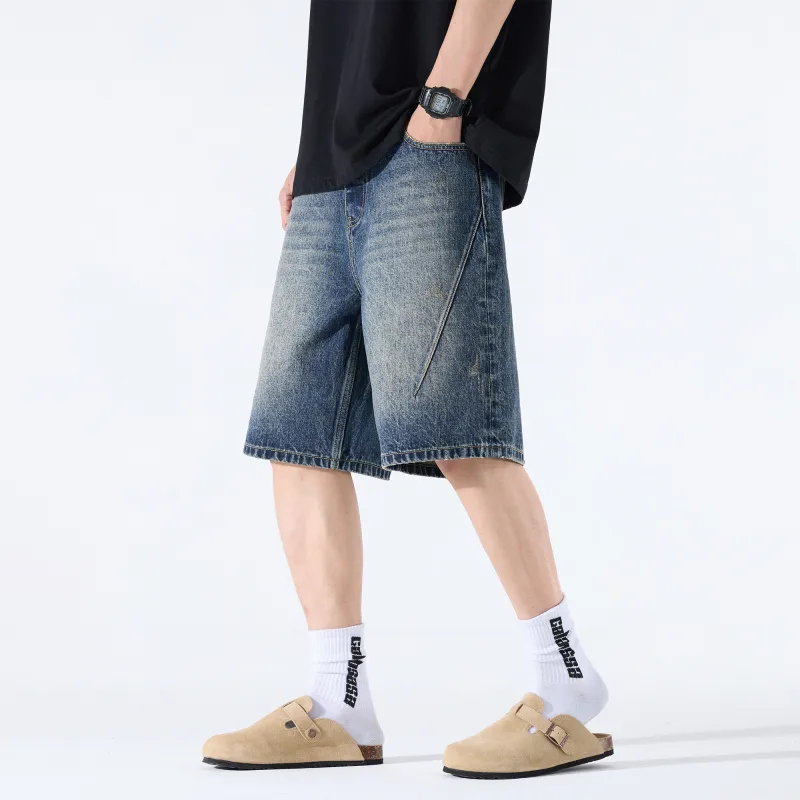 Jeep Denim Shorts Unisex Vintage Blue-5