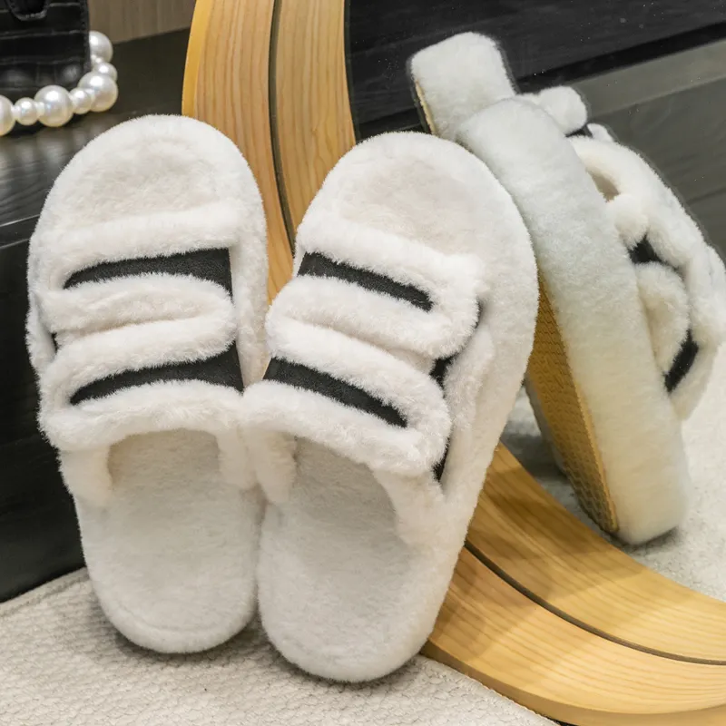 Ailise Cotton Slippers Black/Apricot/Brown/Gray-3