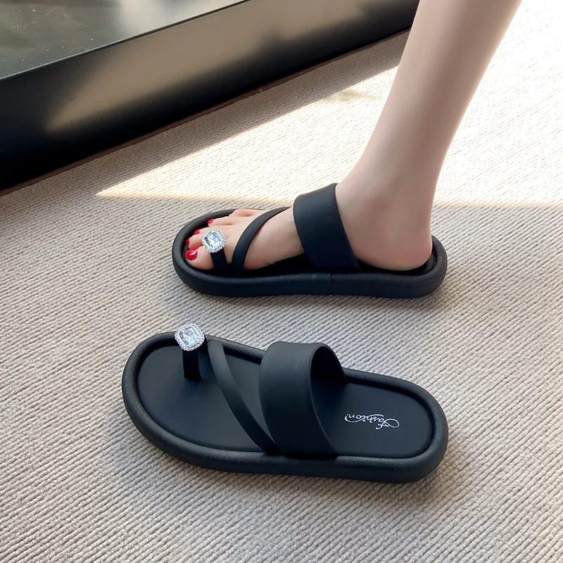 Ailise Sandal Slippers White/Black-8