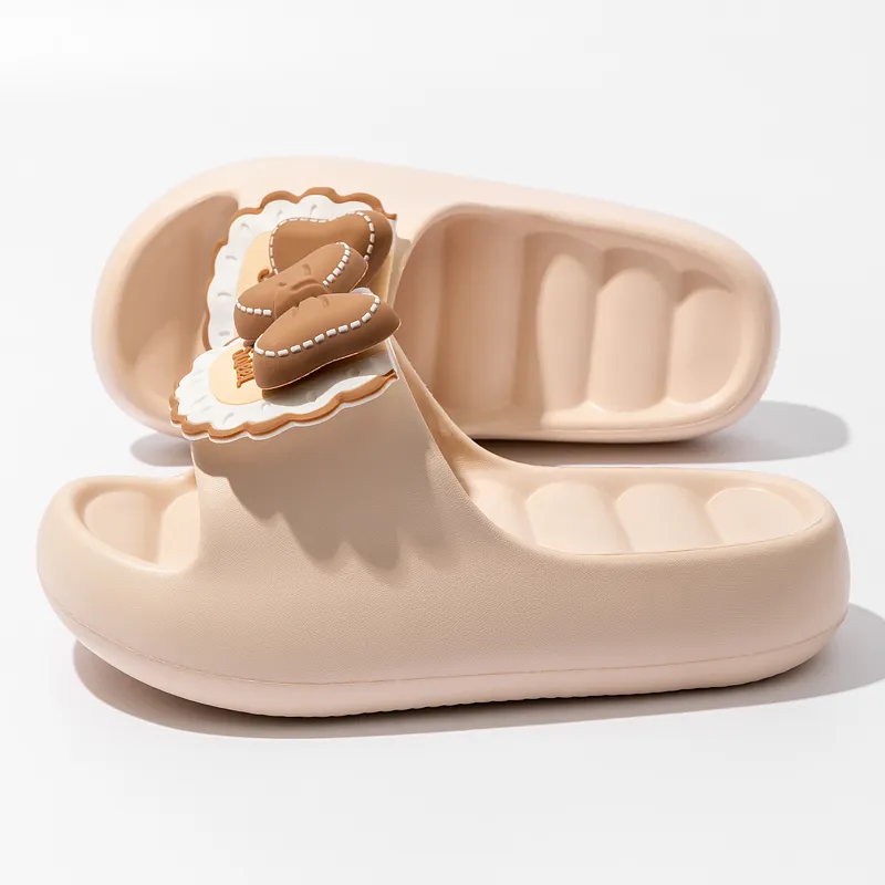 Ailise Sandal Slippers Khaki/Milk White/Black-2