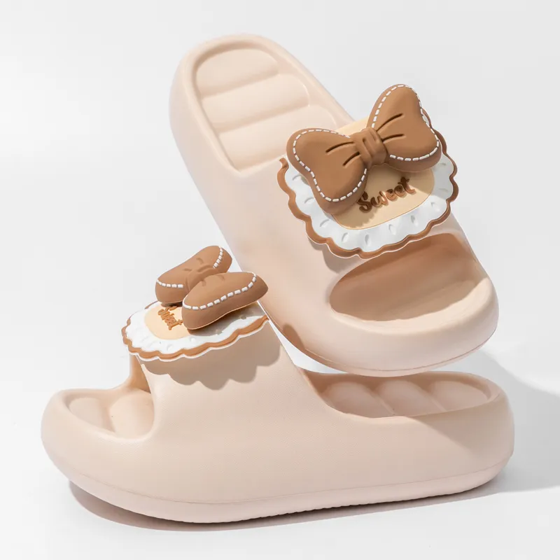 Ailise Sandal Slippers Khaki/Milk White/Black-4
