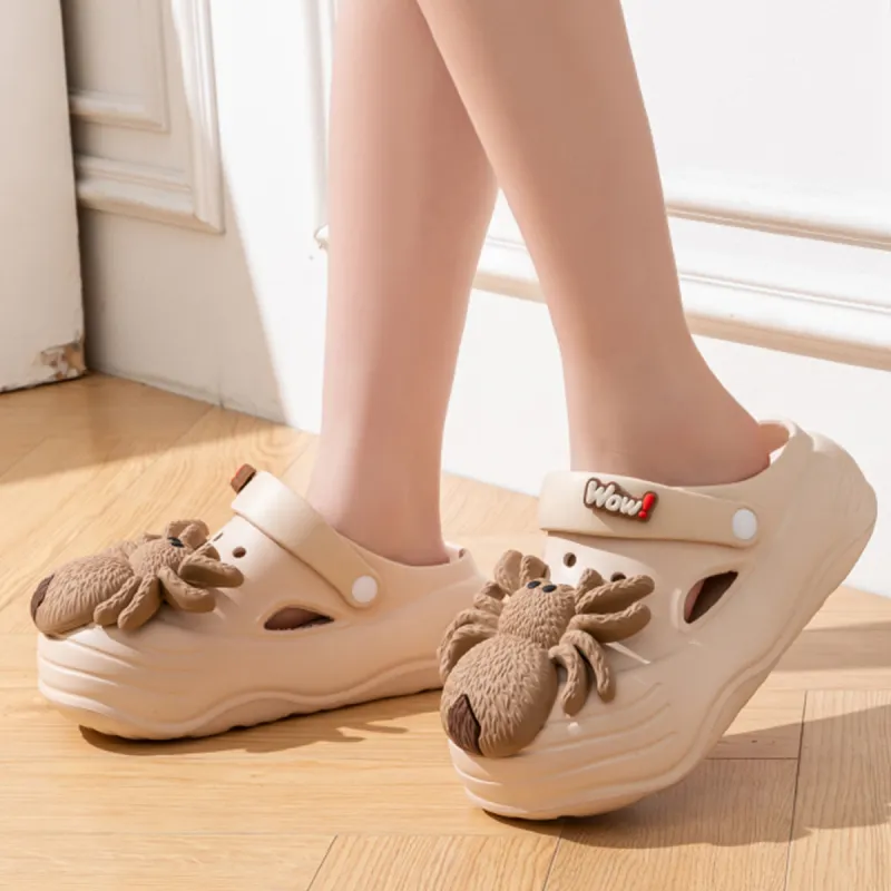 Ailise Sandal Slippers Khaki/White/Black-3