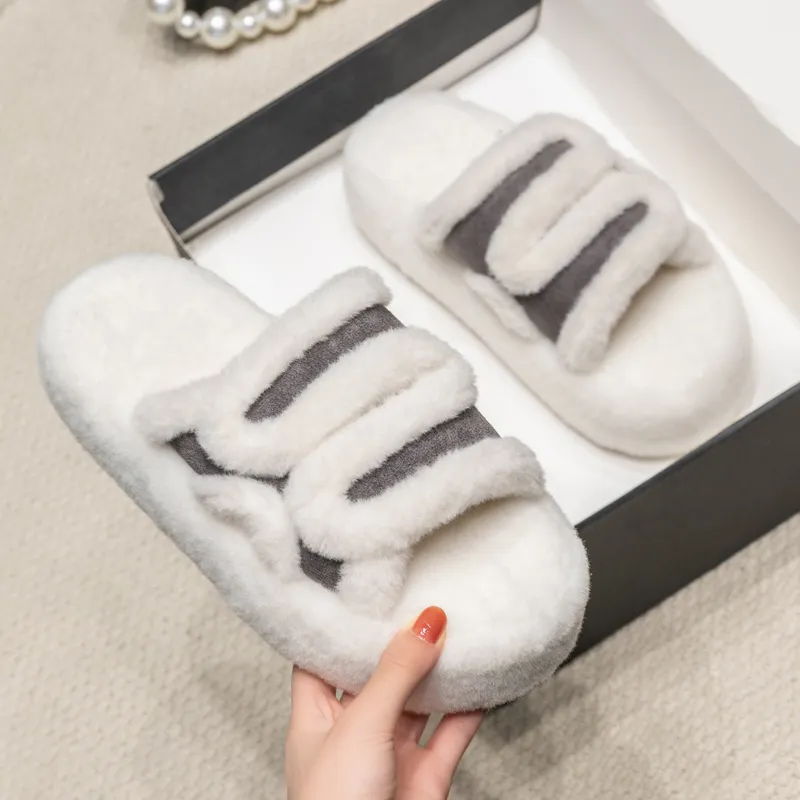 Ailise Cotton Slippers Black/Apricot/Brown/Gray-15
