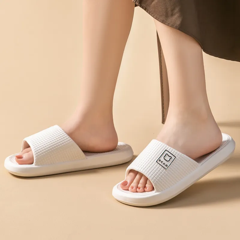 Ailise Home Slippers White Pink/Green/Sea Blue/Black-2