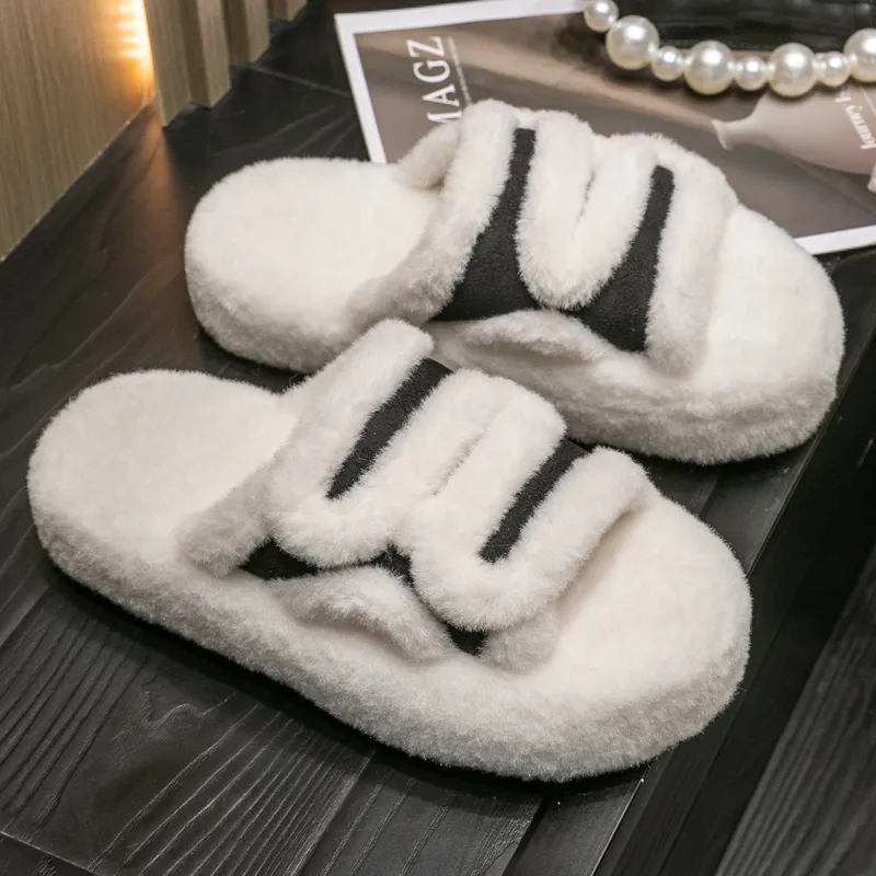 Ailise Cotton Slippers Black/Apricot/Brown/Gray-1