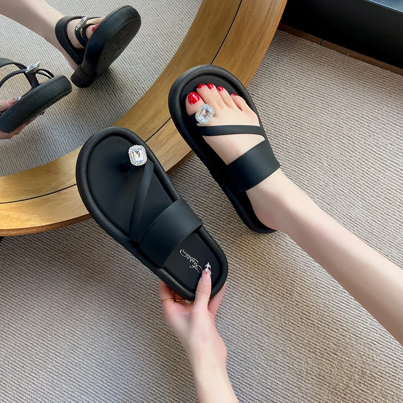 Ailise Sandal Slippers White/Black-9