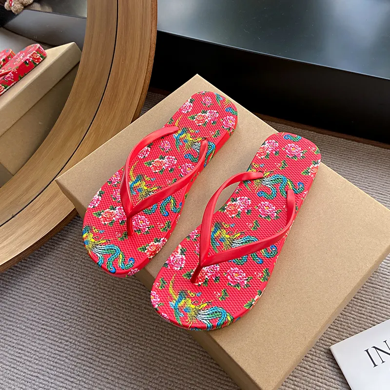 Ailise Sandal Slippers Leopard Print/Rabbit/Large Red Flower-12