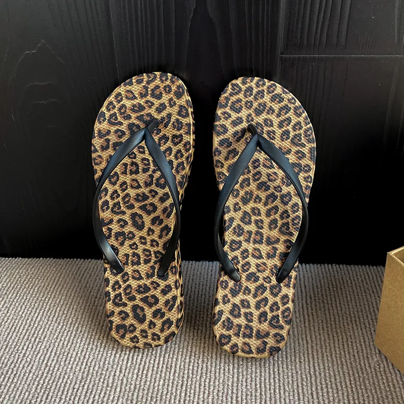 Ailise Sandal Slippers Leopard Print/Rabbit/Large Red Flower-1