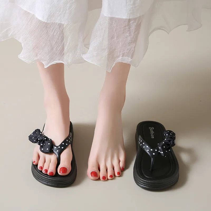 Ailise Sandal Slippers Black/White-4