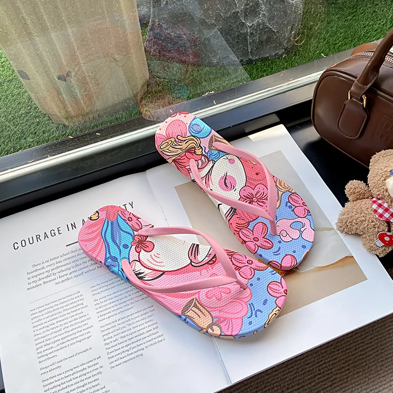 Ailise Sandal Slippers Leopard Print/Rabbit/Large Red Flower-7