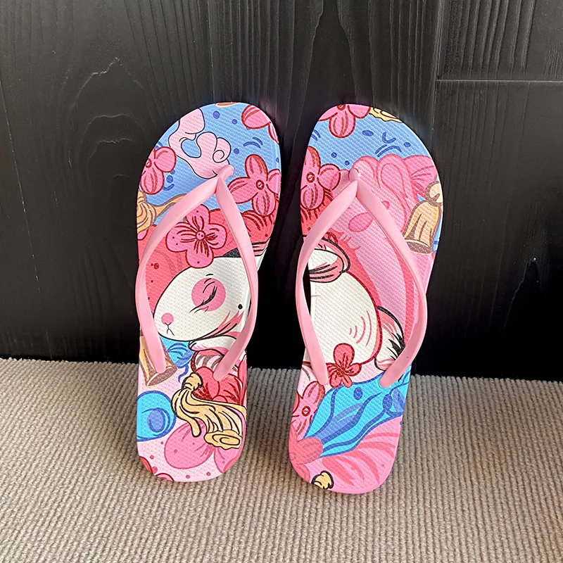 Ailise Sandal Slippers Leopard Print/Rabbit/Large Red Flower-6