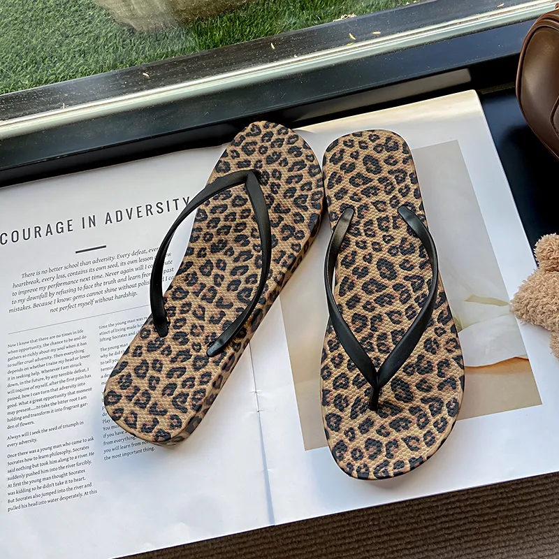 Ailise Sandal Slippers Leopard Print/Rabbit/Large Red Flower-2
