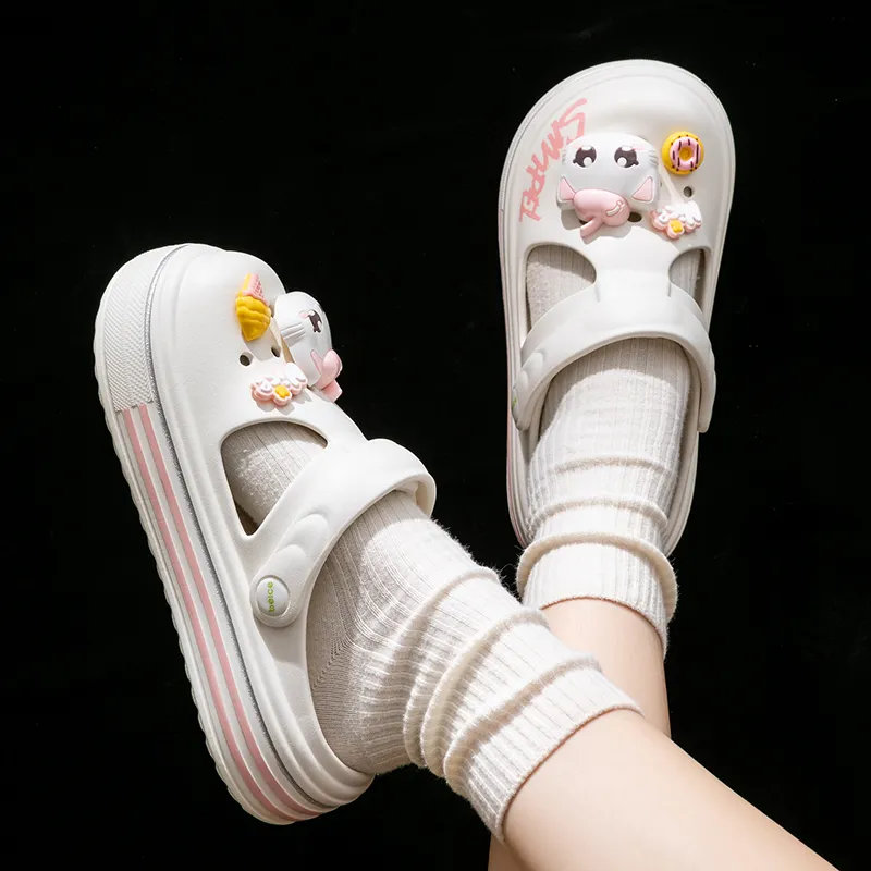 Ailise Slippers Beige Yellow/Ivory White/Premium Black/Cherry Blossom Pink-7
