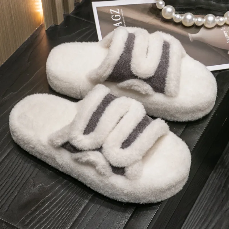 Ailise Cotton Slippers Black/Apricot/Brown/Gray-13