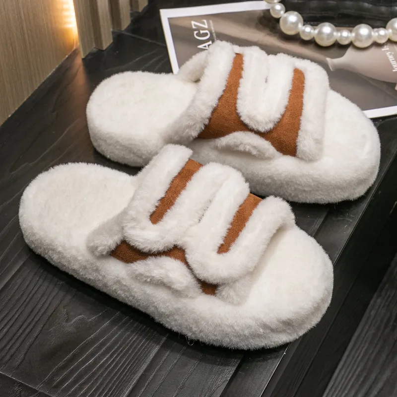 Ailise Cotton Slippers Black/Apricot/Brown/Gray-8
