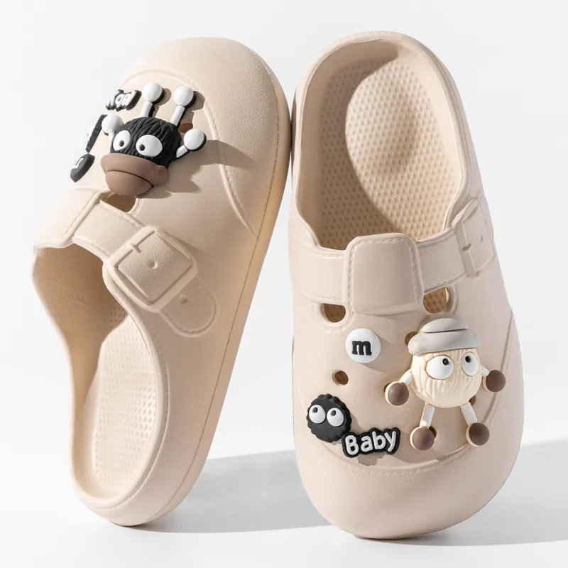 Ailise Sandal Slippers Khaki/White/Black-2