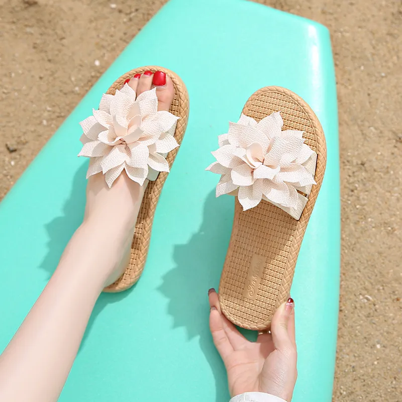 Ailise Sandal Slippers Black/White-6