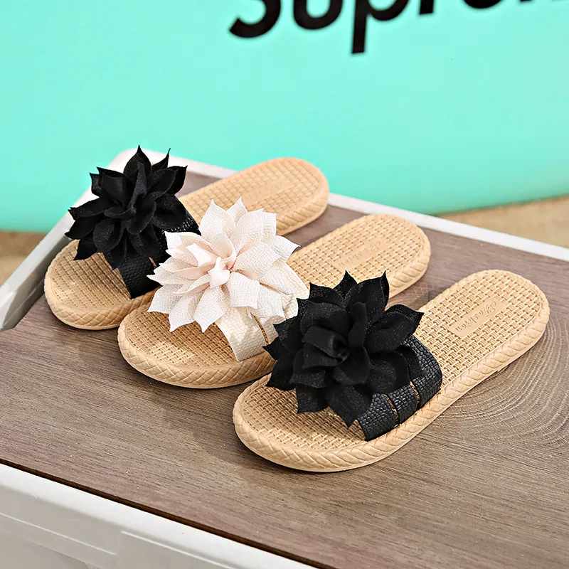 Ailise Sandal Slippers Black/White-3