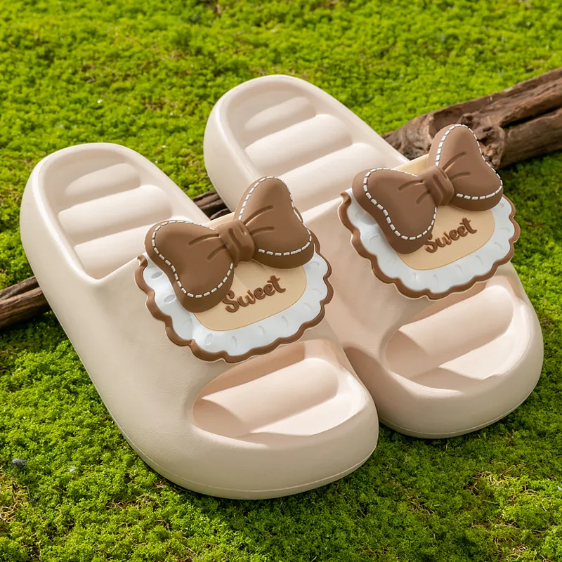 Ailise Sandal Slippers Khaki/Milk White/Black-1