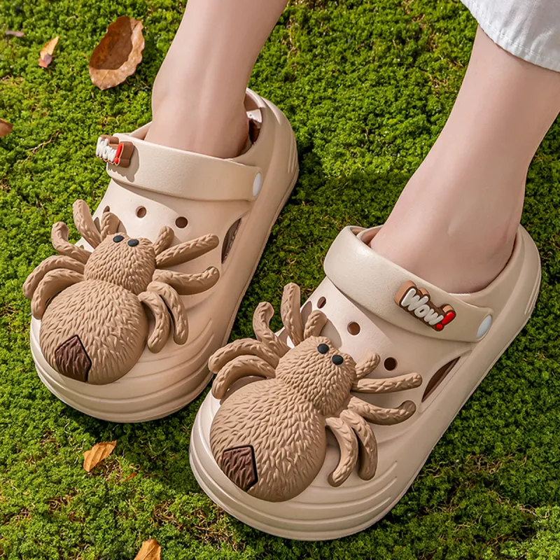 Ailise Sandal Slippers Khaki/White/Black-1