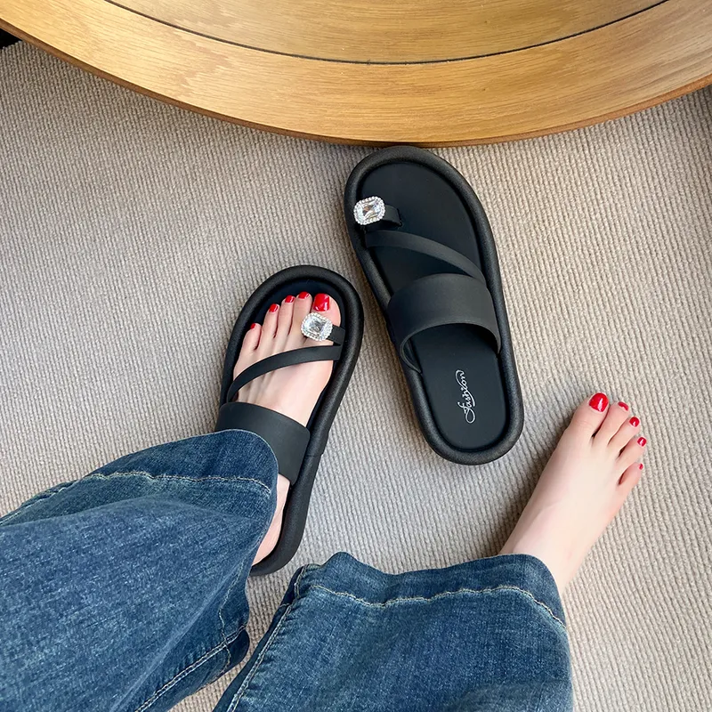 Ailise Sandal Slippers White/Black-7