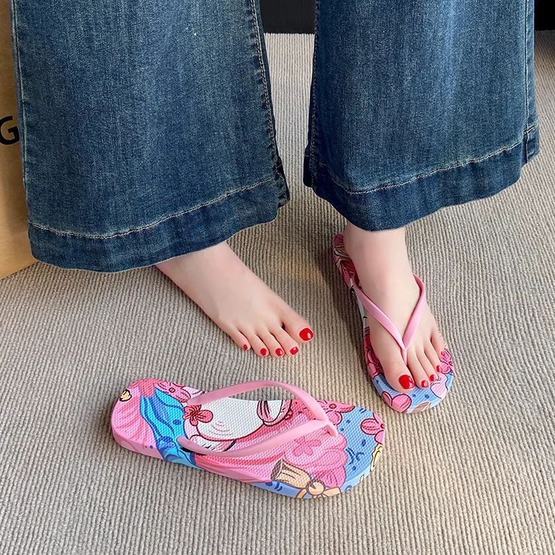 Ailise Sandal Slippers Leopard Print/Rabbit/Large Red Flower-9