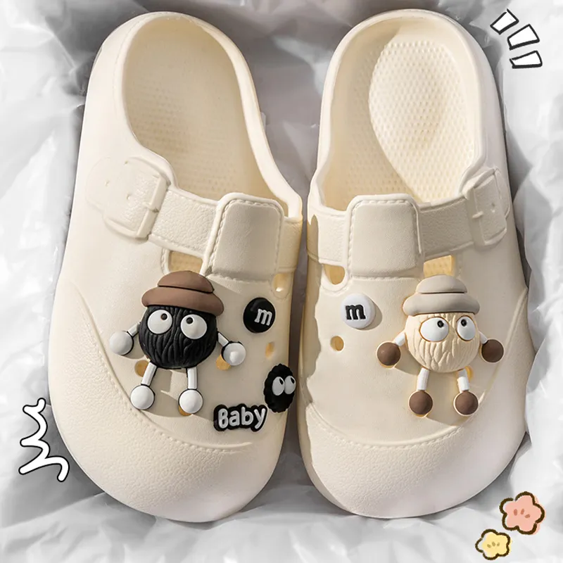 Ailise Sandal Slippers Khaki/White/Black-7