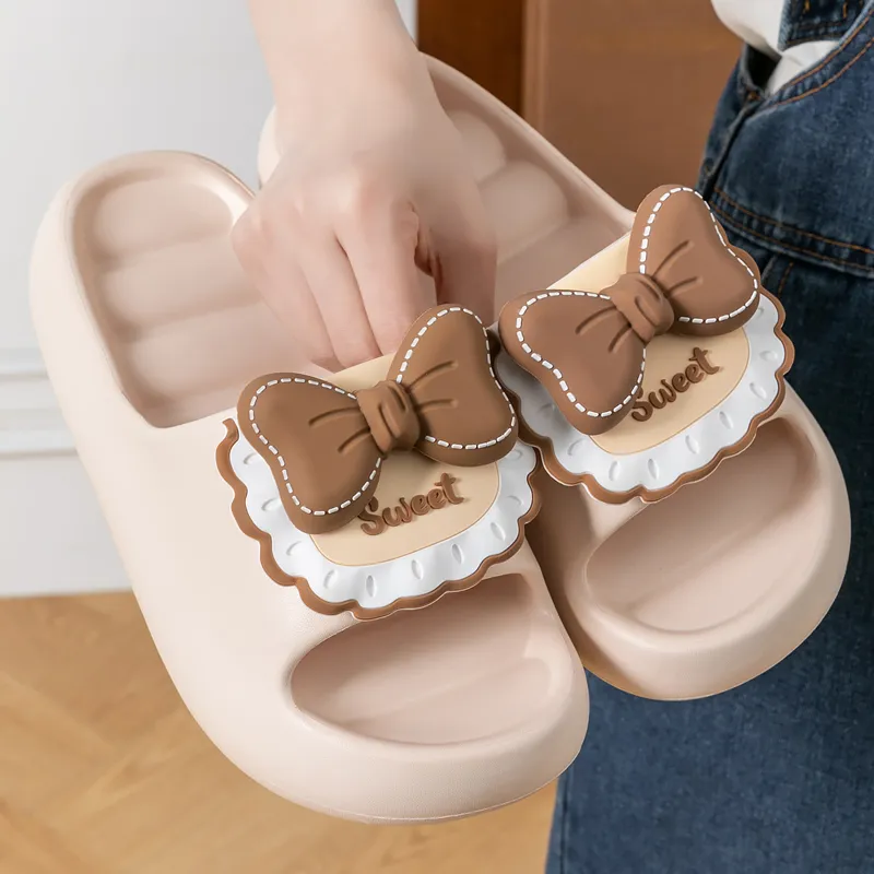 Ailise Sandal Slippers Khaki/Milk White/Black-3