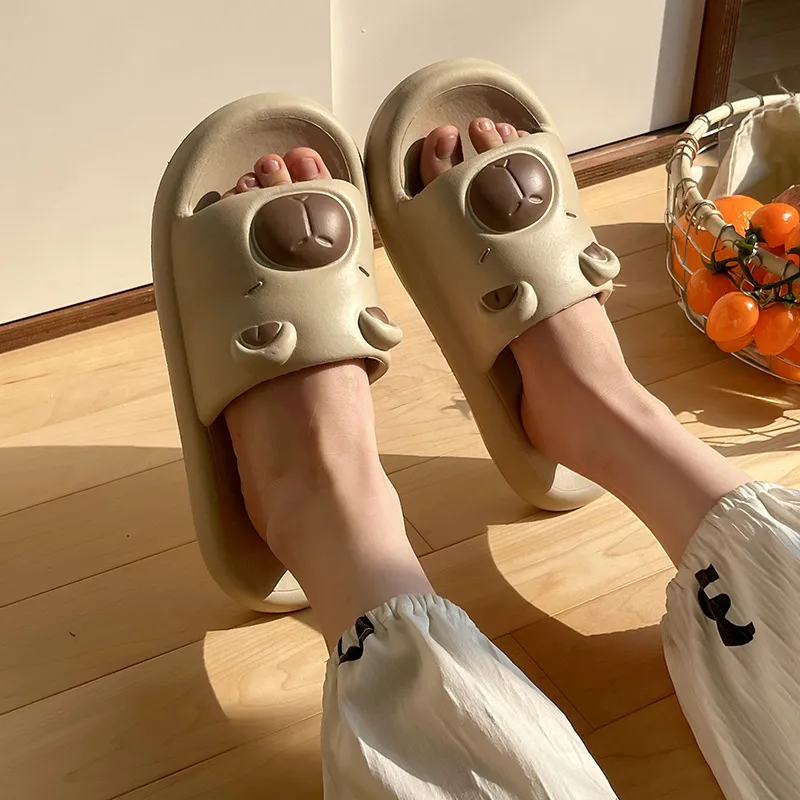 Ailise Sandal Slippers Brown/Khaki/Orange Yellow-8