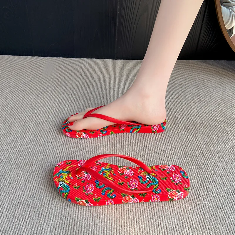 Ailise Sandal Slippers Leopard Print/Rabbit/Large Red Flower-13