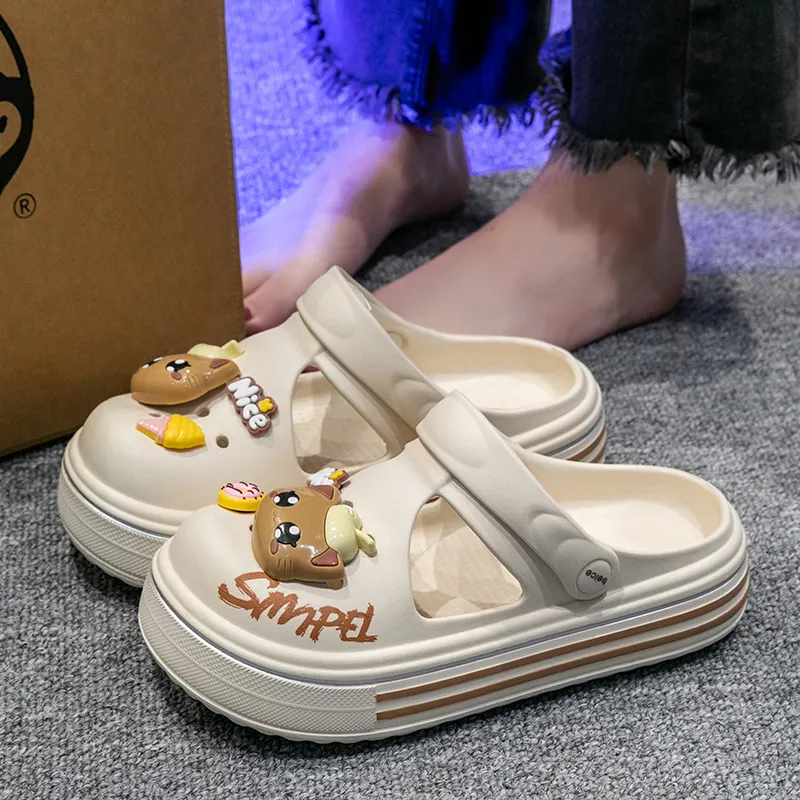 Ailise Slippers Beige Yellow/Ivory White/Premium Black/Cherry Blossom Pink-1