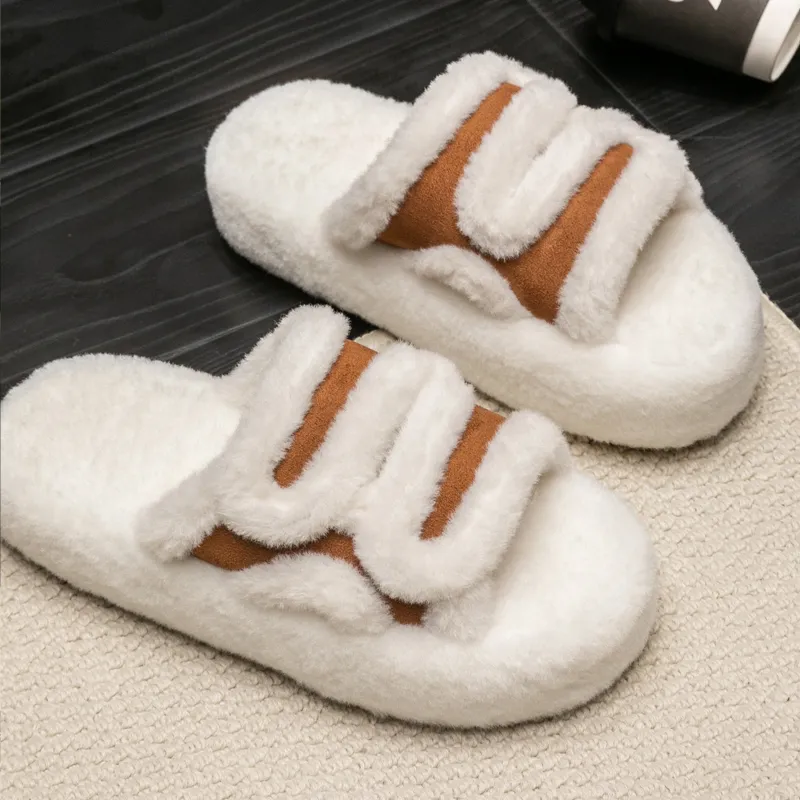 Ailise Cotton Slippers Black/Apricot/Brown/Gray-9