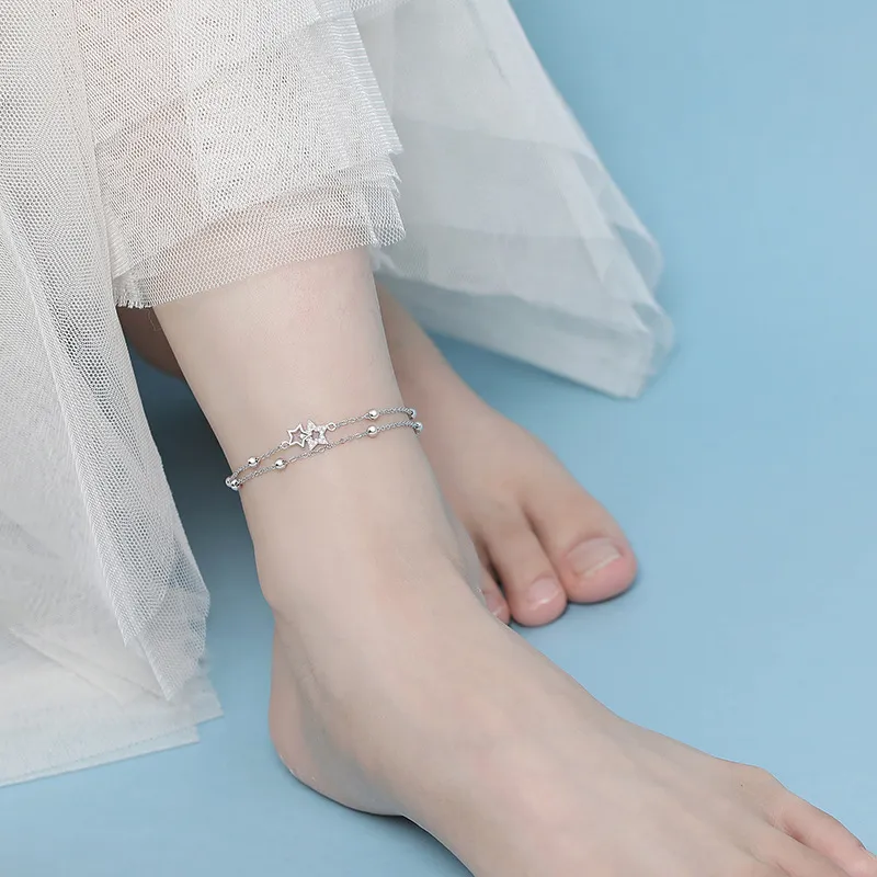 Eclater 925 Sterling Silver Anklets Women's-2