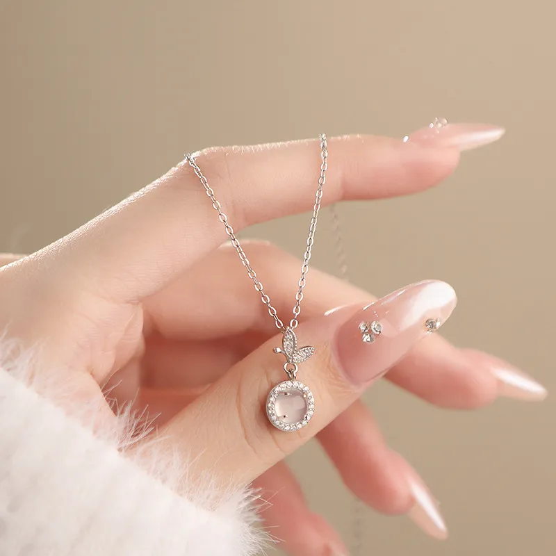 Eclater Natural Chalcedony Necklaces Women's-2