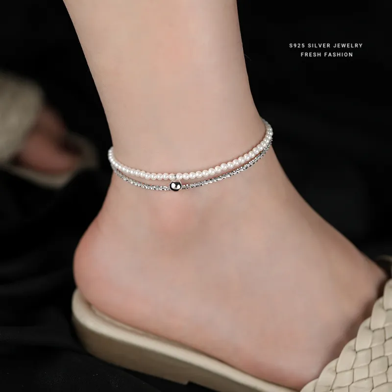 Eclater 925 Sterling Silver Anklets Women's-3