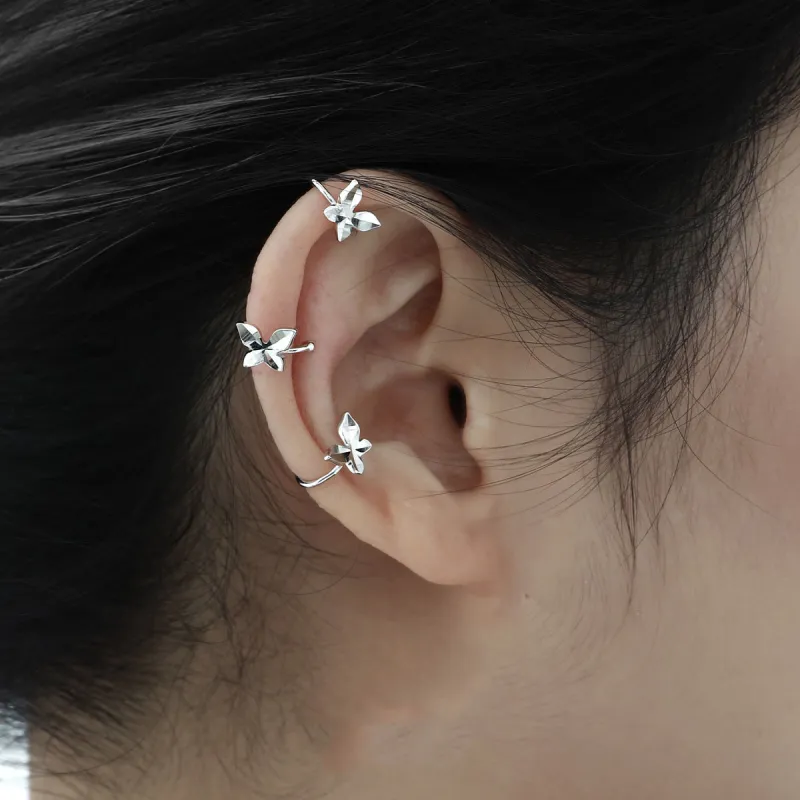 Eclater 925 Sterling Silver Clip-On Earrings Women's-3