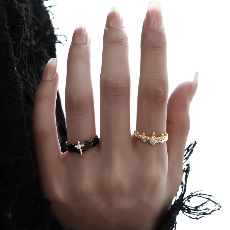 Eclater 925 Sterling Silver Couple Rings Ring Unisex-5