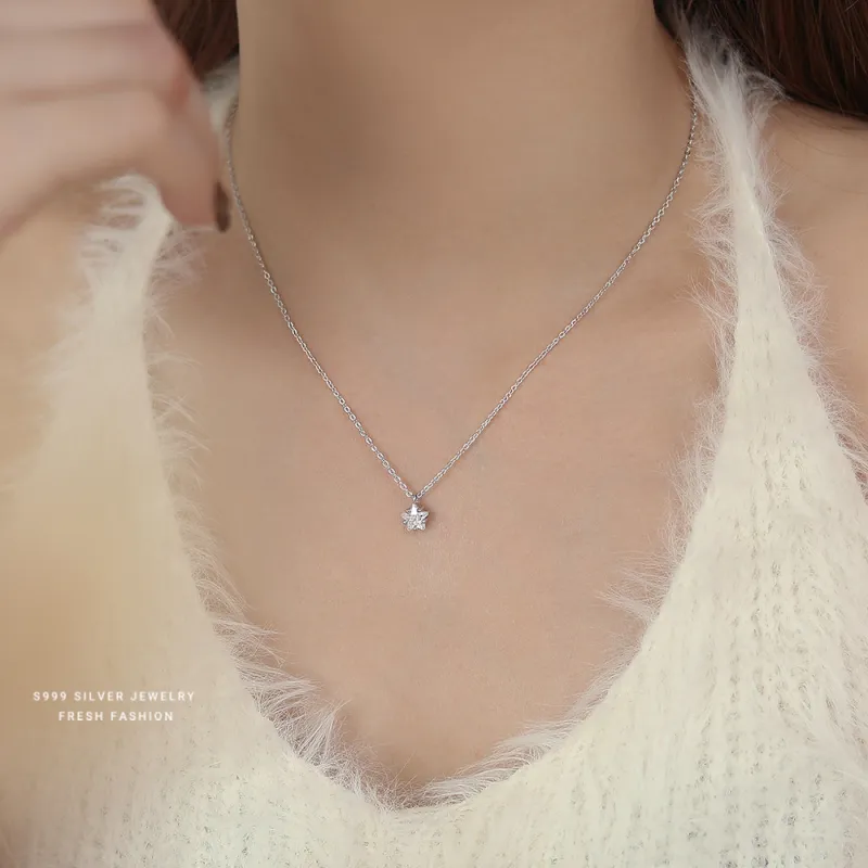 Eclater 999 Fine Silver Necklaces Women's-3