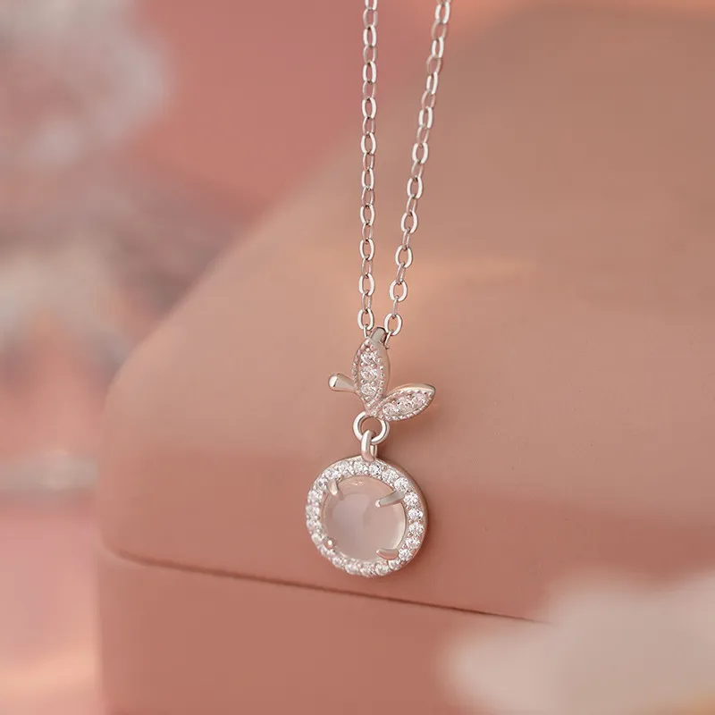 Eclater Natural Chalcedony Necklaces Women's-3
