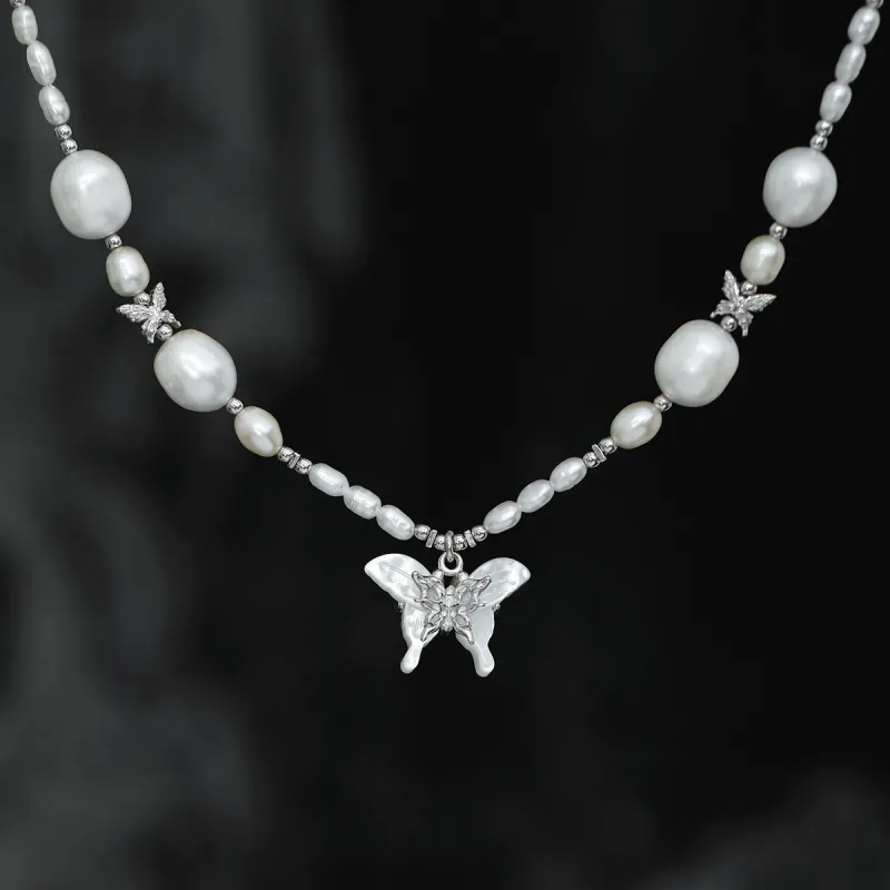 Eclater White Shell Pearl 925 Sterling Silver Necklaces Women's-2