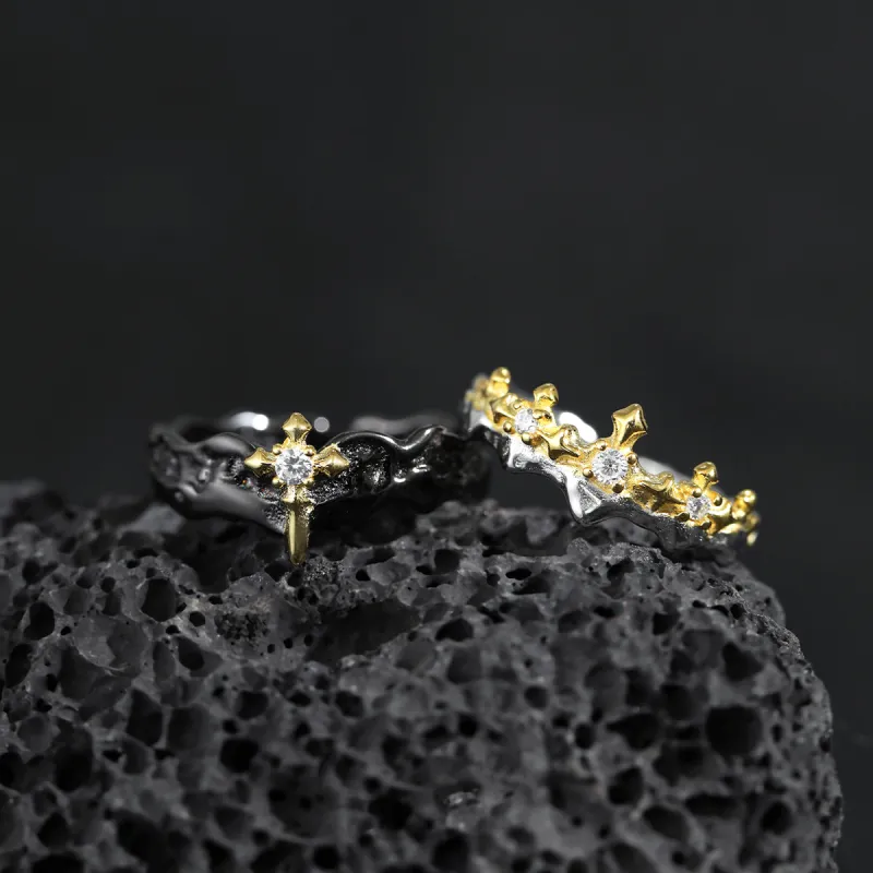 Eclater 925 Sterling Silver Couple Rings Ring Unisex-4