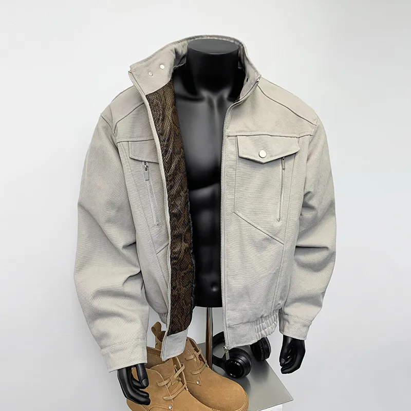 Urban Techwear Solid Color Loose Fit Casual Long Sleeved Jackets & Coats Unisex-12
