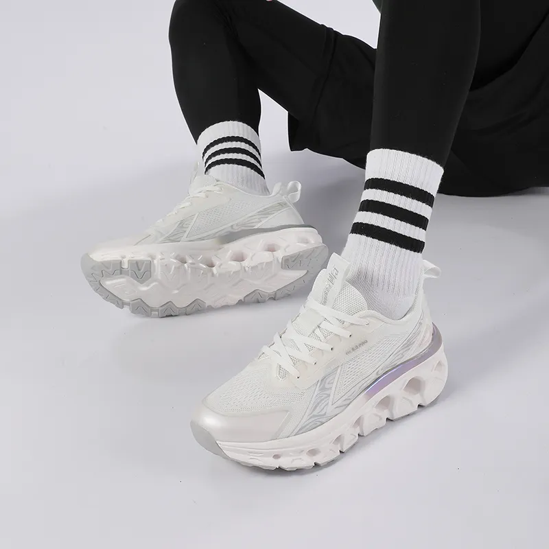 PES PANDA Running Shoes Unisex Low Top Moon White/Crystal Moon/Rolls Black/Rainbow Pink-1
