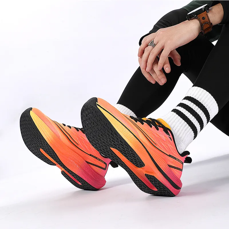 PES PANDA Running Shoes Unisex Low Top Ocean White/Blue Purple/Sapphire Orange Red/Rolls Black-3