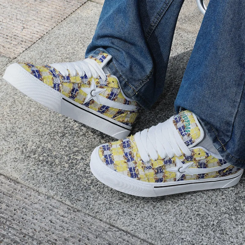 PES PANDA Lightning Storm Anti Slip And Wear Resistant Height Increasing Low Top Skateboard Shoes Unisex-32