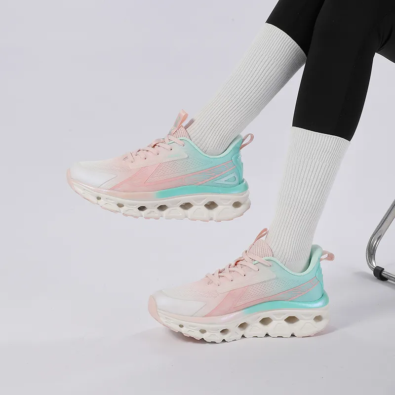 PES PANDA Running Shoes Unisex Low Top Moon White/Crystal Moon/Rolls Black/Rainbow Pink-11