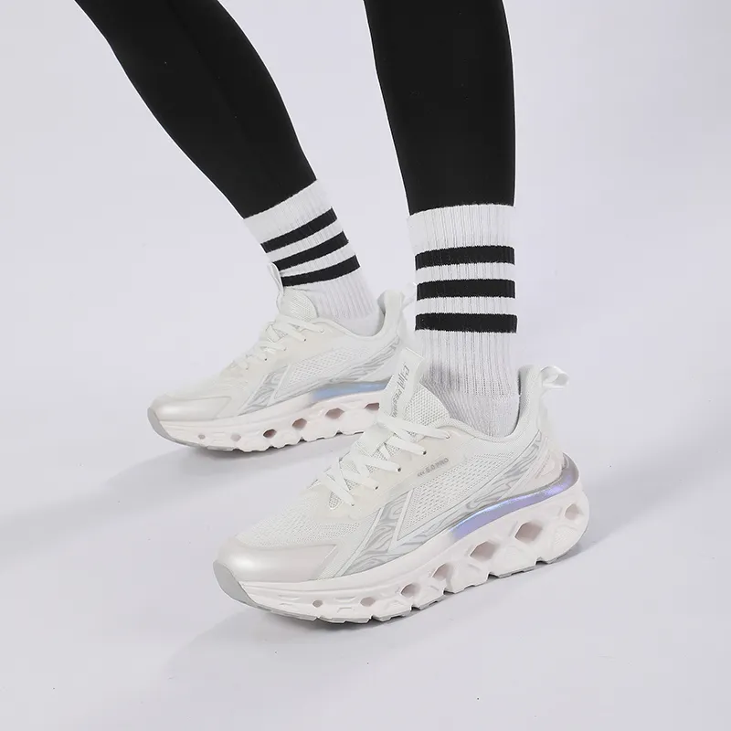 PES PANDA Running Shoes Unisex Low Top Moon White/Crystal Moon/Rolls Black/Rainbow Pink-2