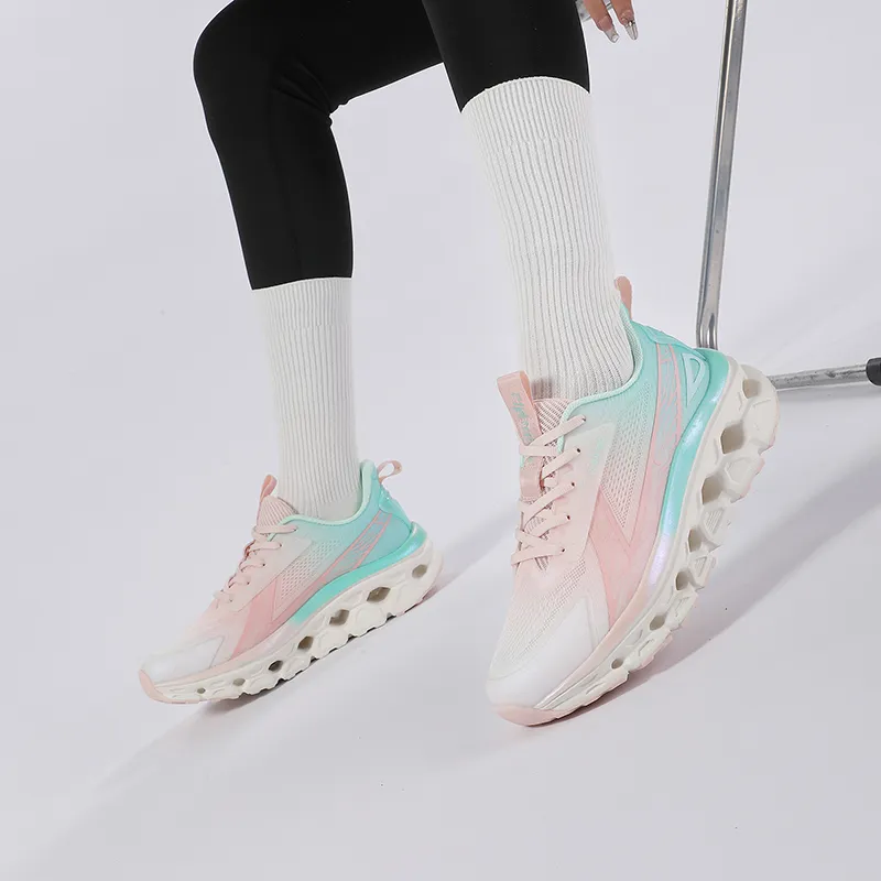 PES PANDA Running Shoes Unisex Low Top Moon White/Crystal Moon/Rolls Black/Rainbow Pink-10