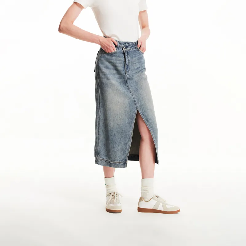 SEASON HIGH Denim Long Skirt Women's-6